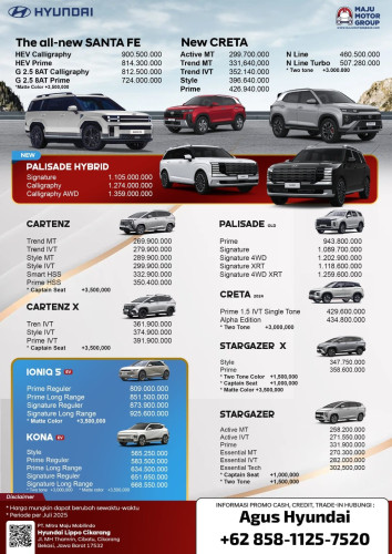 Promo Pricelist Harga Hyundai bsd Terbaru 2025